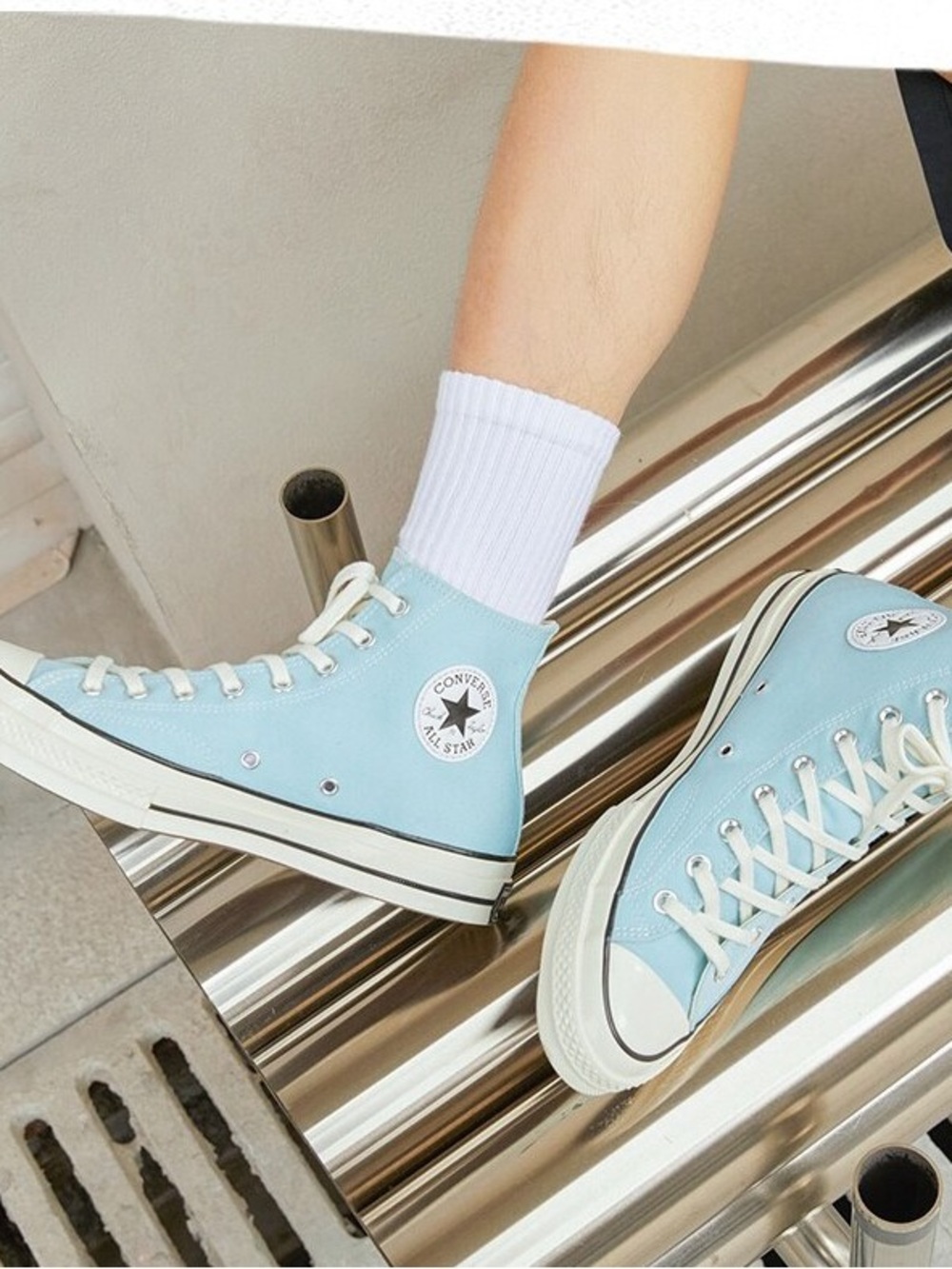 Converse High Top Sneakers - Blue Glow - Suede